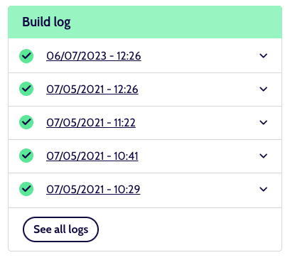 build logs